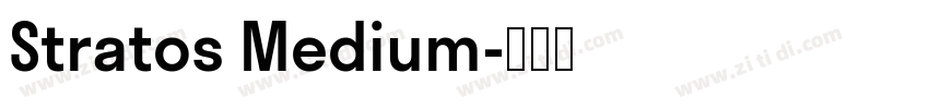 Stratos Medium字体转换